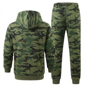 Ensemble 2 pièces pour homme, motif camouflage, streetwear printemps-automne, survêtement de sport pour homme, sweat-shirt et pantalon - Product Image 2