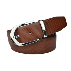 Cinturón 100% Cuero Genuino con Hebilla de Acero Inoxidable Pulido a Espejo, Soporte OEM, Cinturones Modernos, Longitud Personalizada - Product Image 1