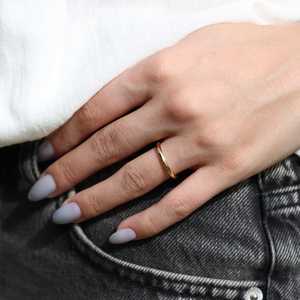 Classic Dome Wedding Band <b>Ring</b> <b>Plain</b> High Polish Custom 14K 18K Solid Gold 2mm 3mm Unisex Stacking Comfort Fit Factory Wholesale - Product Image 4