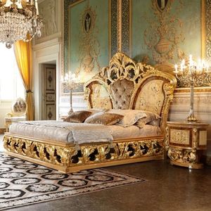 Ensemble de chambre à coucher de luxe Honeyrose Hotel, style palais royal, tête de lit capitonnée en bois de mahogany massif, style européen classique - Product Image 3