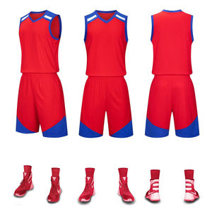 Vêtements de sport de basketball personnalisés pour camp d'entraînement – Respirants, imprimés, antibactériens, 100 % polyester, couleur unie, nom d'équipe personnalisé - Product Image 3