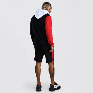 2026 New Fashion <b>Mens</b> Vintage Acid Wash Custom Made Two-piece Breathable Eco-friendly Casual Hoodie Shorts Set - Product Image 4