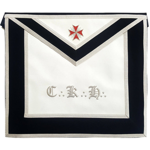 Tablier de Rite Écossais 30e Degré Blanc et Noir, Régalia Maçonnique, pour Loge Maçonnique, Personnalisé, Premium, Cérémonial, Broderie Machine et Main - Product Image 5