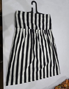 Jupe plissée mi-longue rayée taille haute pour femme, coupe décontractée et confortable - Product Image 4