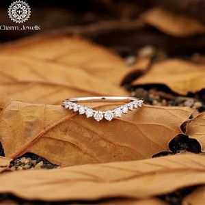 Charm Jewells Moissanite Eternity Band Engagement <b>Ring</b> 925 Silver Prong Setting Brilliant Cut Women's Classic IGI Certified 3 GM - Product Image 1