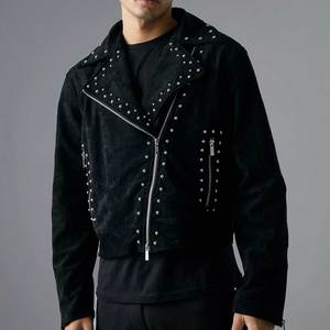 Servicio OEM/ODM, Chaqueta de Gamuza de Piel de Vaca para Hombre en Grandes Cantidades, Aspecto Elegante, Gran Personalidad, Chaqueta de Gamuza Camel para Hombre - Product Image 3