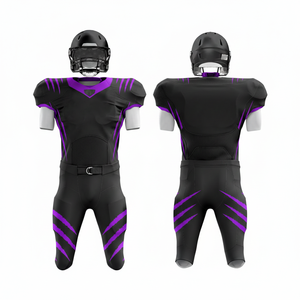 Ensemble d'uniformes de football américain pour hommes, haute qualité, 100% polyester, sublimation, respirant, séchage rapide, léger, taille plus - Product Image 1