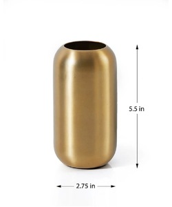 Vase de table en métal, porte-fleurs décoratif pour la maison, centre de table moderne, centre de table floral élégant - Product Image 3
