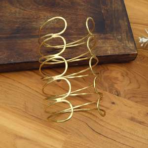 Gold Minimalist <b>Bangle</b> <b>Bracelet</b> Stackable Handmade Bohemian Chic Jewelry | Everyday Cuff | Gift for women - Product Image 4