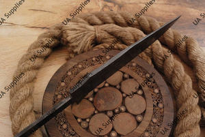 ใบมีดเปล่าคุณภาพพรีเมียม ทำจากเหล็กดามัสกัส แบบ Half Tang ตีขึ้นรูป สามารถปรับแต่งได้ สำหรับมีดล่าสัตว์และตกปลา ความแข็ง 58 HRC คมกริบ พร้อมอุปกรณ์เสริม - Product Image 3