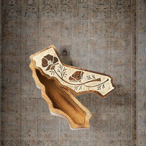 Caja de Madera Grabada con Forma de Estados Americanos, Cajas de Madera con Forma de Texas para Guardar Joyas, Recuerdo de Texas, Caja de Recuerdos de Nueva York - Product Image 6