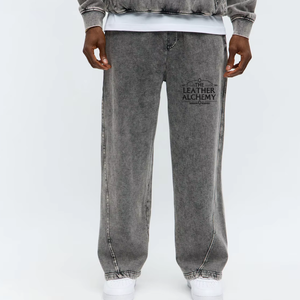 Pantalon de survêtement en molleton surdimensionné pour homme, coupe décontractée confortable, style streetwear hivernal, tissu brossé doux, pantalon décontracté pour tous les jours - Product Image 1