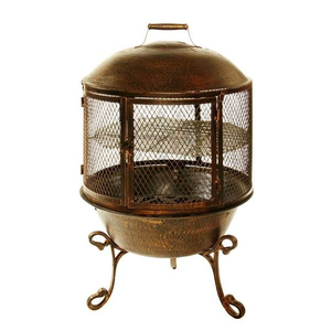 Brasero Moderno de Hierro Negro con Soporte para Hotel, Bar, Restaurante, Calefacción Exterior, Ecológico, Estilo Indio Antiguo - Product Image 2