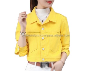 Mùa Thu Nam Dài Tay Áo Ngắn Denim Áo Khoác Với Báo In Và Vành Đai Màu Hồng/Túi Màu Vàng Áo Khoác Thường 100% Bông - Product Image 6