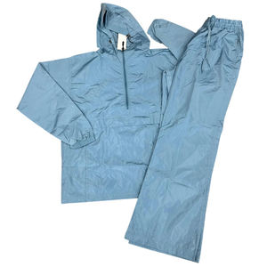 Ensemble de jogging unisexe léger 100 % nylon à séchage rapide, 2 pièces, coupe régulière, pantalon décontracté d'été à capuche uni - Product Image 2