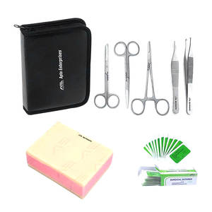 Kit de pratique populaire de bonne qualité peau comme le kit de suture en silicone Instruments chirurgicaux Kit de suture manuelle Étudiants en médecine - Product Image 1