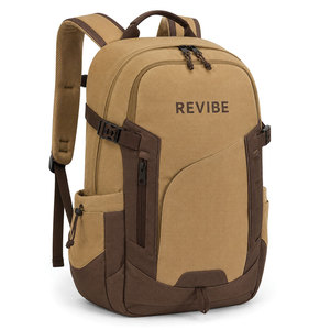 กระเป๋าเป้สะพายหลังผ้าแคนวาส REVIBE ขนาด 30-40 ลิตร น้ำหนักเบา ทรงสี่เหลี่ยม วัสดุอ่อนนุ่ม ใช้ได้ทั้งชายและหญิง สำหรับใช้ในชีวิตประจำวันและกิจกรรมกลางแจ้ง พร้อมช่องซิป - Product Image 1