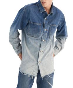 Camisas de Mezclilla para Hombre al por Mayor, Moda Casual, Manga Larga, 100% Algodón, Cuello con Botones, Lavado Medio, Precio Económico al por Mayor - Product Image 4