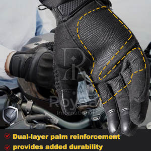 ถุงมือมอเตอร์ไซค์หนังคุณภาพสูง สำหรับขับขี่ แข่งรถ ปลอดภัย รองรับหน้าจอสัมผัส มีจำหน่าย - Product Image 3