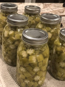BEST PRICE PRIVATE LABEL <b>Pickled</b> Okra 250g Glass <b>Jar</b> with Chili for Supermarket - Product Image 1