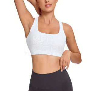 Soft Comfortable Breathable Simple Sports Bra Front Logo Offering Full Coverage <b>Adjustable</b> <b>Straps</b> for Fitness Outdoor Activities - Product Image 3