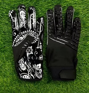 Gants de football américain - Gants de receveur unisexes respirants à adhérence collante, fermeture auto-agrippante, en polyester - Product Image 4