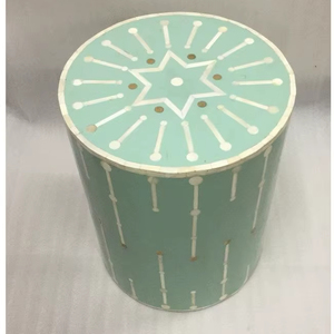 Table d'appoint moderne en incrustation d'os incrusté de haute qualité en résine Table d'extrémité pour la maison chambre à coucher salon pouf vintage - Product Image 1