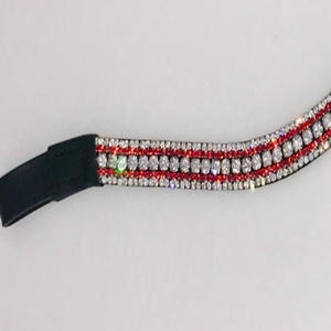 Banda de cejas de cristal brillante de cuero de alta calidad para caballos Diseñador cómodo Mejor precio con piedras personalizadas banda de cejas Bling - Product Image 1