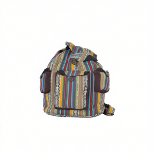 Cotton <b>Drawstring</b> Student <b>Backpack</b> with Comfortable Fit and Stylish Design - Product Image 2
