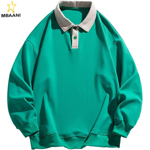 Camisas Polo de Manga Larga para Hombre, Camiseta con Cuello Polo y Bloques de Color, Camisa Casual de Golf con Parches - Product Image 1