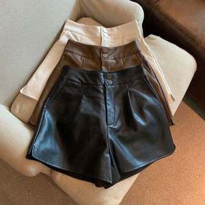Shorts décontractés pour femmes, mi-taille, élastiques, avec demi-fermeture éclair et cordon de serrage, respirants, en polyester/nylon coloré, pour l'automne - Product Image 3