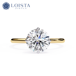 Bague unisexe en or massif 18 carats avec diamant solitaire de laboratoire taille ronde tendance, certifié IGI, idéale pour mariage ou cadeau de fête - Product Image 1