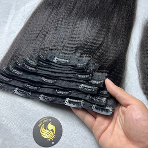 Precio de fábrica Clip recto rizado Ins Cutícula alineada Paquetes de cabello Mejor calidad Raw Kinky Straight Vietnamese Hair - Product Image 3