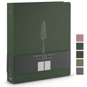 Custom Cloth Cover Fabric 3 Ring Binder Loose Leaf File Folder Document Binder Linen Fabric Hard Cover 3 Ring Binder Folder