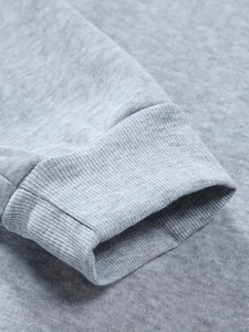 Sweat-shirt à capuche gris pour homme, coupe classique, couleur unie, coton French Terry, pull décontracté, vêtement d'automne - Product Image 2