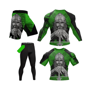 Ensemble de vêtements de sport pour hommes, style personnalisé, tissu confortable à séchage rapide, pantalon de sport, tenue de fitness, ensemble de protection contre les éruptions cutanées - Product Image 2