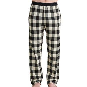 Pantalon de pyjama en flanelle pour homme, à carreaux, pour dormir, vêtements de nuit, 100% coton, confortable, pyjama de nuit - Product Image 1