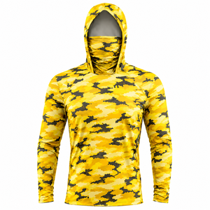 Camisa de Pesca con Capucha Personalizada para Hombre - Spandex/Poliéster UPF 50, Impresión por Transferencia de Calor, Manga Larga, Rendimiento en Exteriores, Servicio OEM - Product Image 4