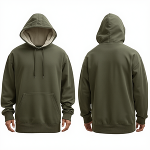 Sweat à capuche en molleton épais 400 GSM pour homme, style vintage délavé, streetwear premium - Product Image 1