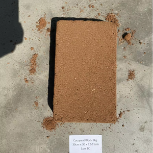 บล็อกใยมะพร้าวคุณภาพสูง 5 กก. ค่า EC ต่ำ <0.5  ดูดซับน้ำได้ดี สำหรับปลูกพืชในโรงเรือนและระบบไฮโดรโปนิกส์ - Product Image 1