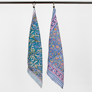 Craftjaipur Foulard Carré en Coton Biologique de Luxe Imprimé à la Main de Haute Qualité Motif Paisley 21 x 21 Pouces Unisexe Respirant - Product Image 6