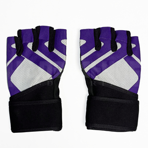 Gants de musculation légers en PU à demi-doigts avec impression de logo personnalisée, unisexes, entièrement personnalisables à des prix raisonnables - Product Image 1