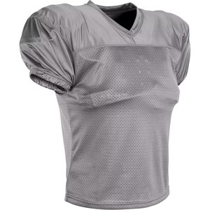 Camiseta de Fútbol Americano para Hombre, Cuello Redondo, Manga Corta, Malla de Poliéster Transpirable, Corte Regular, Color Gris Sólido, Ropa para Todas las Temporadas - Product Image 1