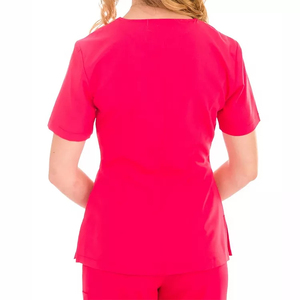 Unisex Nursing <b>Scrubs</b> Sets Women's Short Sleeve Winter Medical Uniforms Spandex Polyester Fabric for Hospitals - Product Image 3