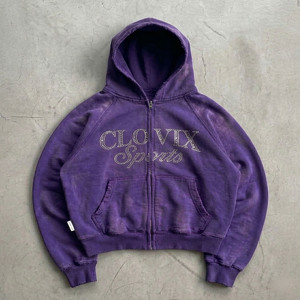 Sudadera con capucha deportiva informal Clovix para hombre, de mezcla de algodón suave, para invierno, con cremallera, oferta al por mayor, con pedrería - Product Image 4