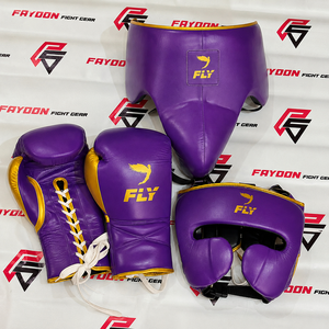 <b>Customized</b> Design Fly Golden/Burgundy <b>Boxing</b> Sparring Set For Training Professional <b>Boxing</b> Gloves <b>Headgear</b> Groin Guard For Sale - Product Image 6