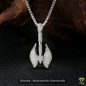 Icy Viking Axe Collier Moissanite Glacé Double Hache Pendentif En Argent Sterling Médaillon Chaîne Guerrier Arme Fine Pendentifs Charmes - Product Image 4