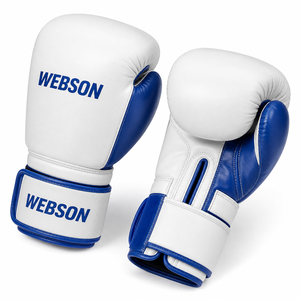 Gants de boxe Webson en cuir vert avec fermeture Velcro, sangle de poignet réglable, taille adulte, best-seller avec personnalisation 2026 - Product Image 6