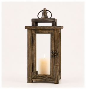 Farol de Madera Rústico Personalizado al por Mayor, Portavelas Decorativo para Bodas, Farol Colgante Vintage de Madera y Metal - Product Image 3