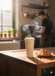 Single Wall PE <b>Paper</b> Compostable Disposable Eco-Friendly <b>Cup</b> with Custom Logo Option for Coffee & Tea Use - Product Image 6